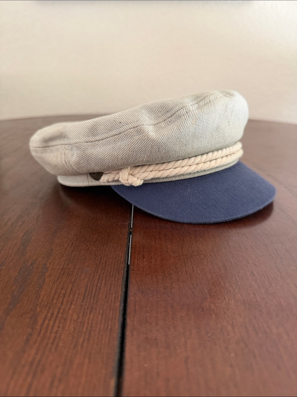 Brixton Navy Brim Rope Detail Fisherman Cap